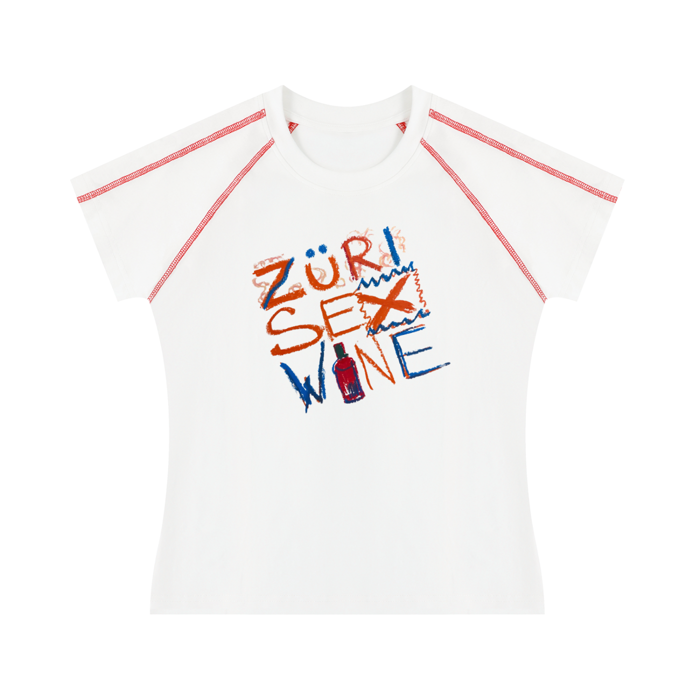 Women's Contrast Stitch Raglan T-Shirt