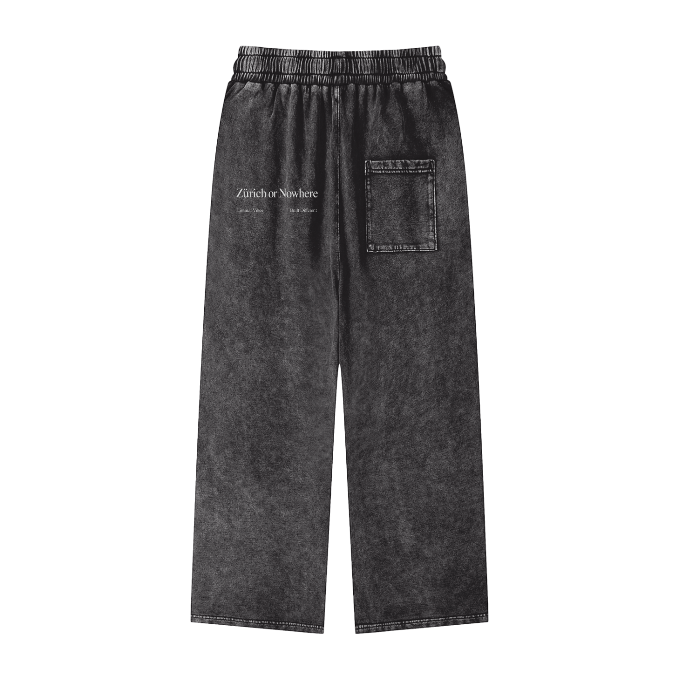 Acid Wash Straight Leg Pants - 360 GSM
