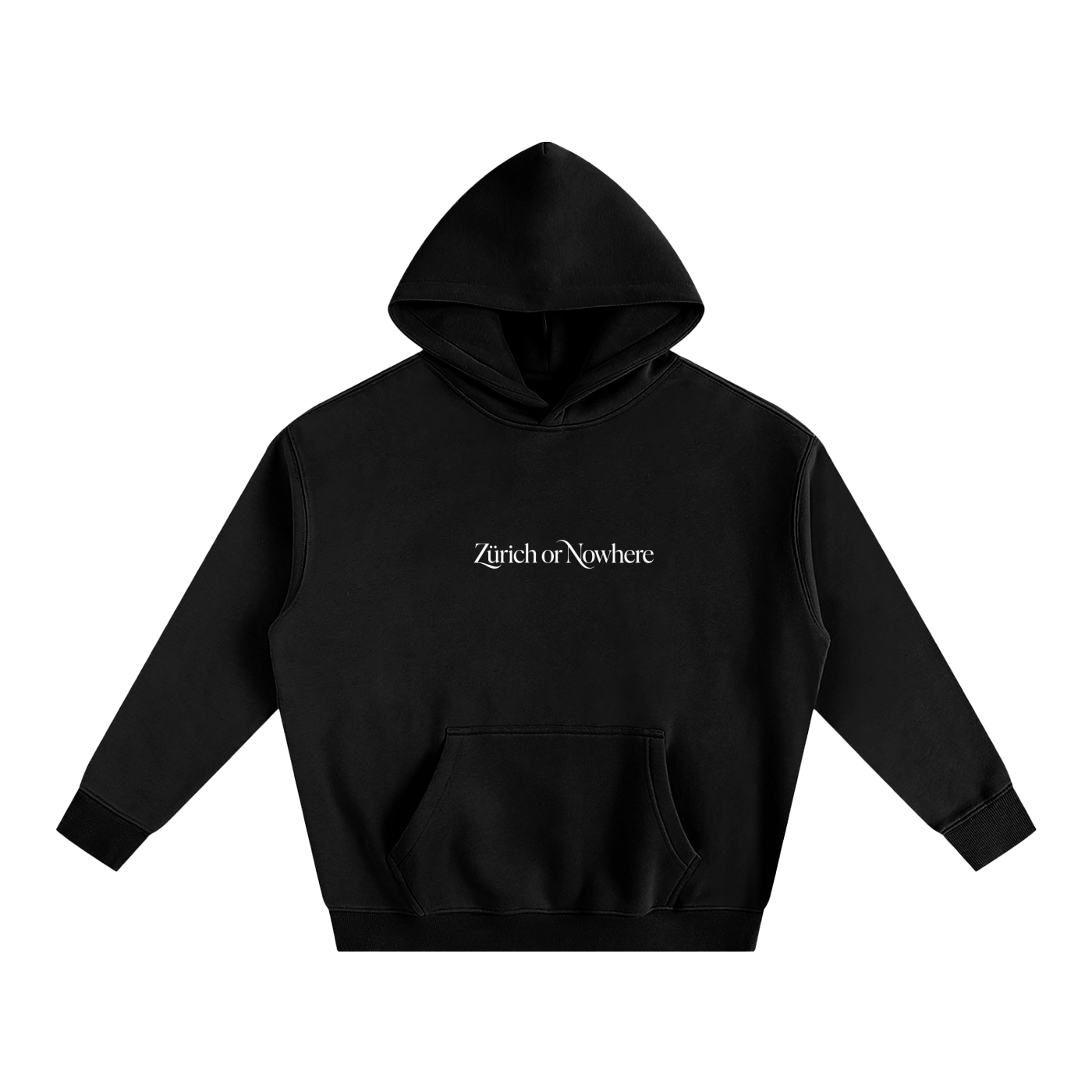 Schwarzer Hoodie Zürischnurre