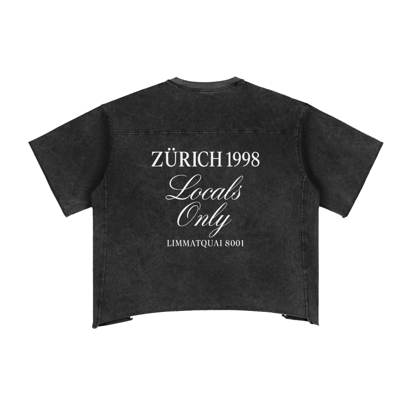 Raw Edge Snow Washed Boxy T-Shirt