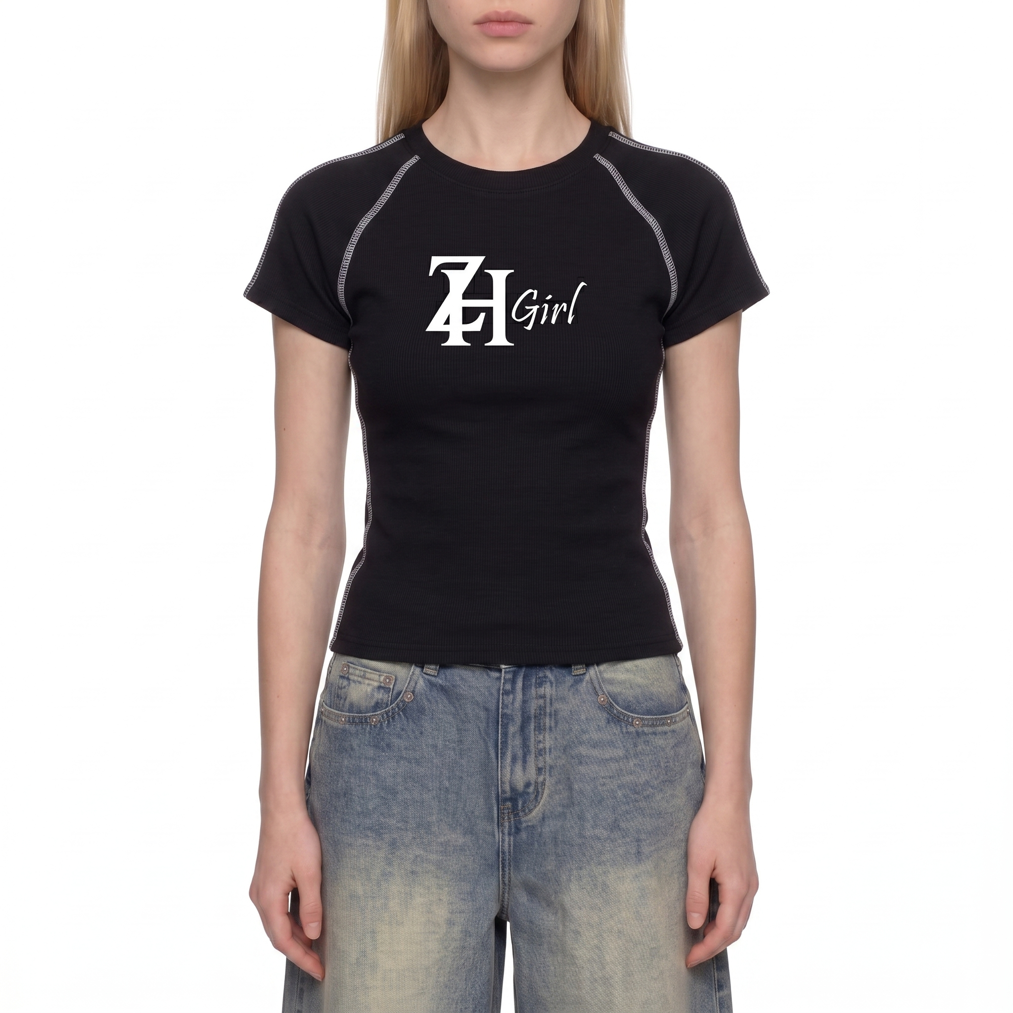 Women's Contrast Stitch Raglan T-Shirt