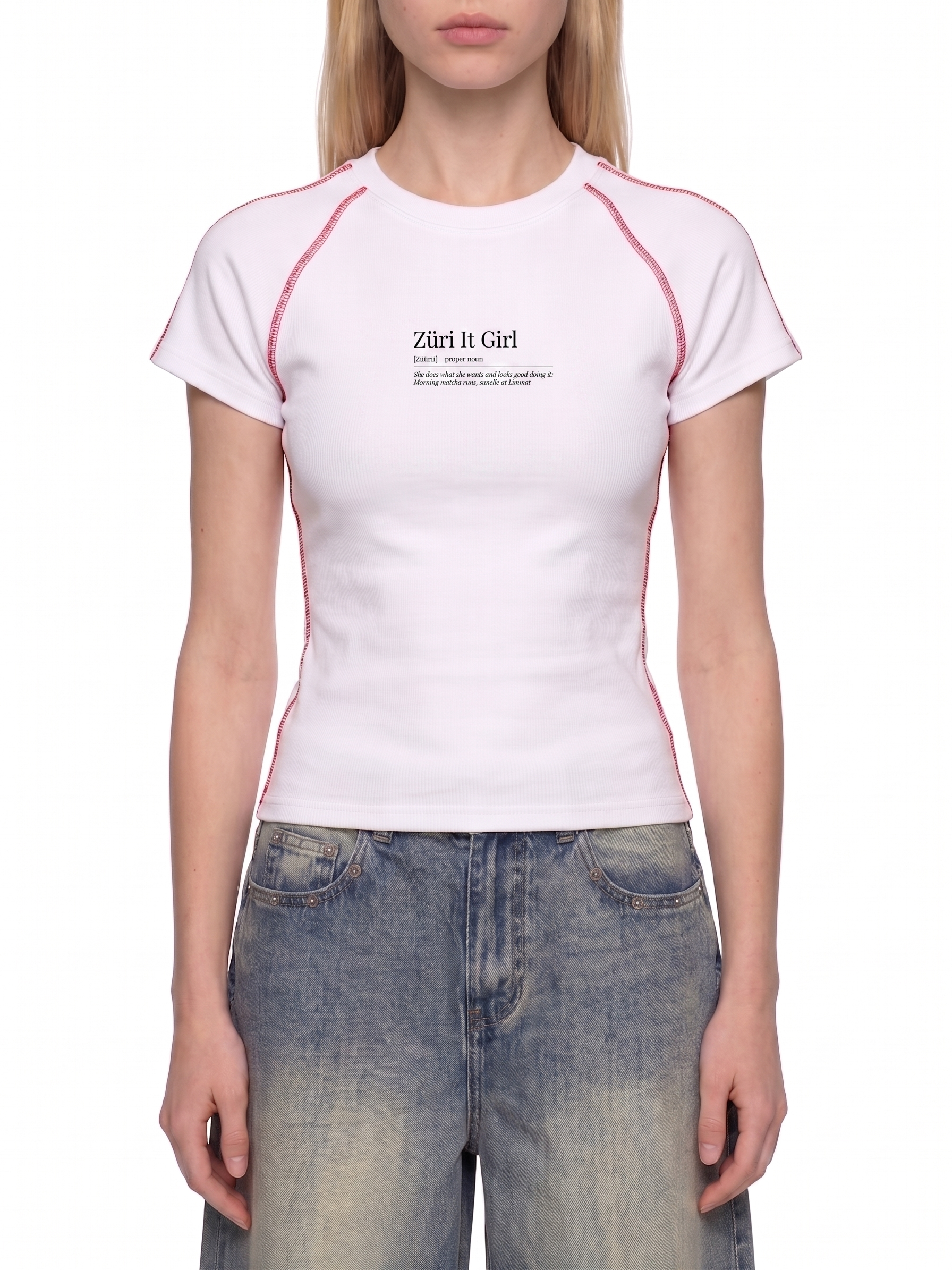 Women's Contrast Stitch Raglan T-Shirt