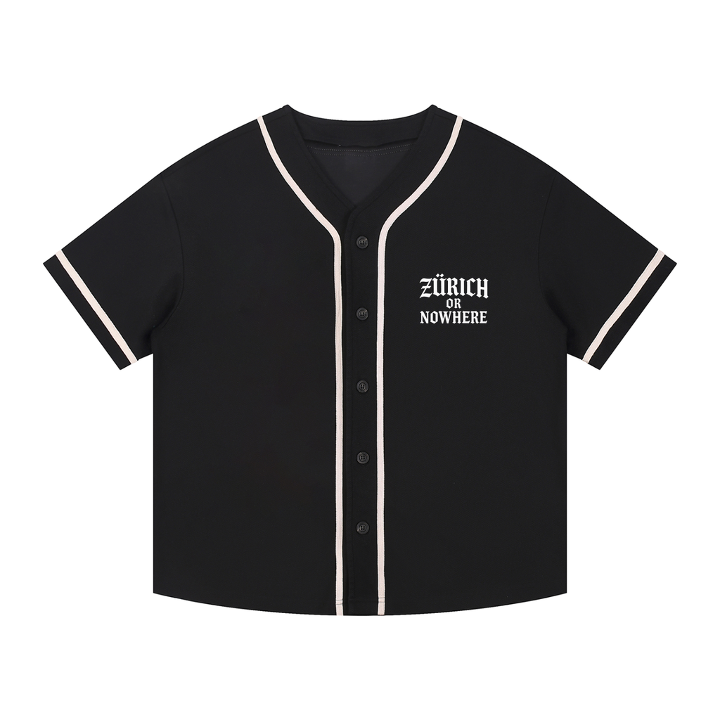 Contrast Piped Button-Up Jersey