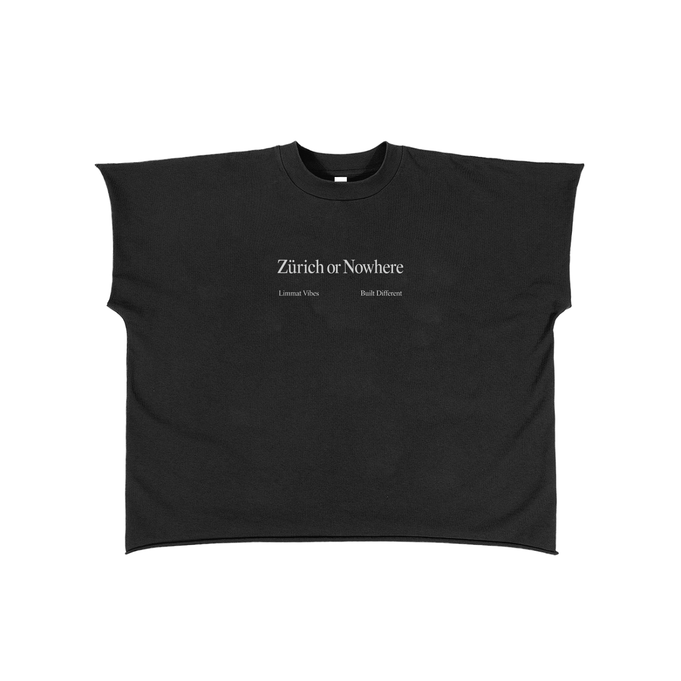 Raw Edge Boxy Non-Shrink T-Shirt