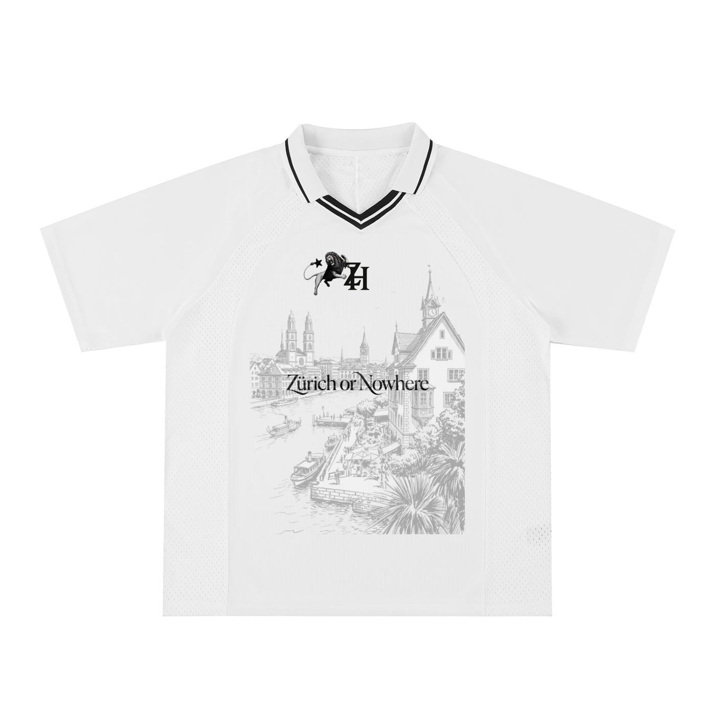 Striped V-Neck Soccer Jersey