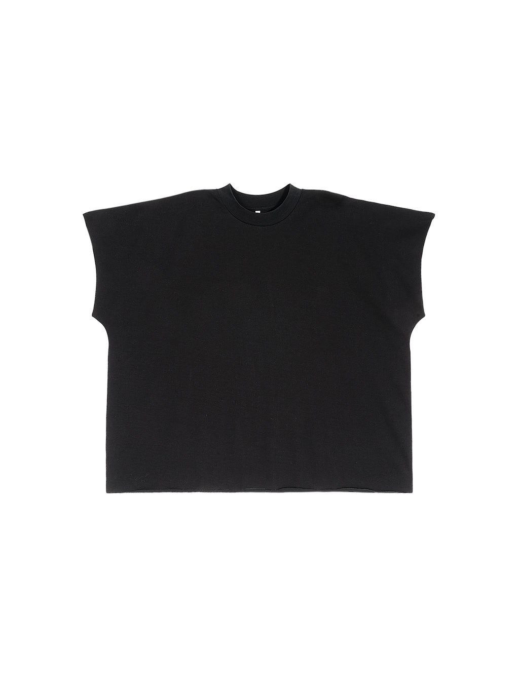 Raw Edge Boxy Non-Shrink T-Shirt