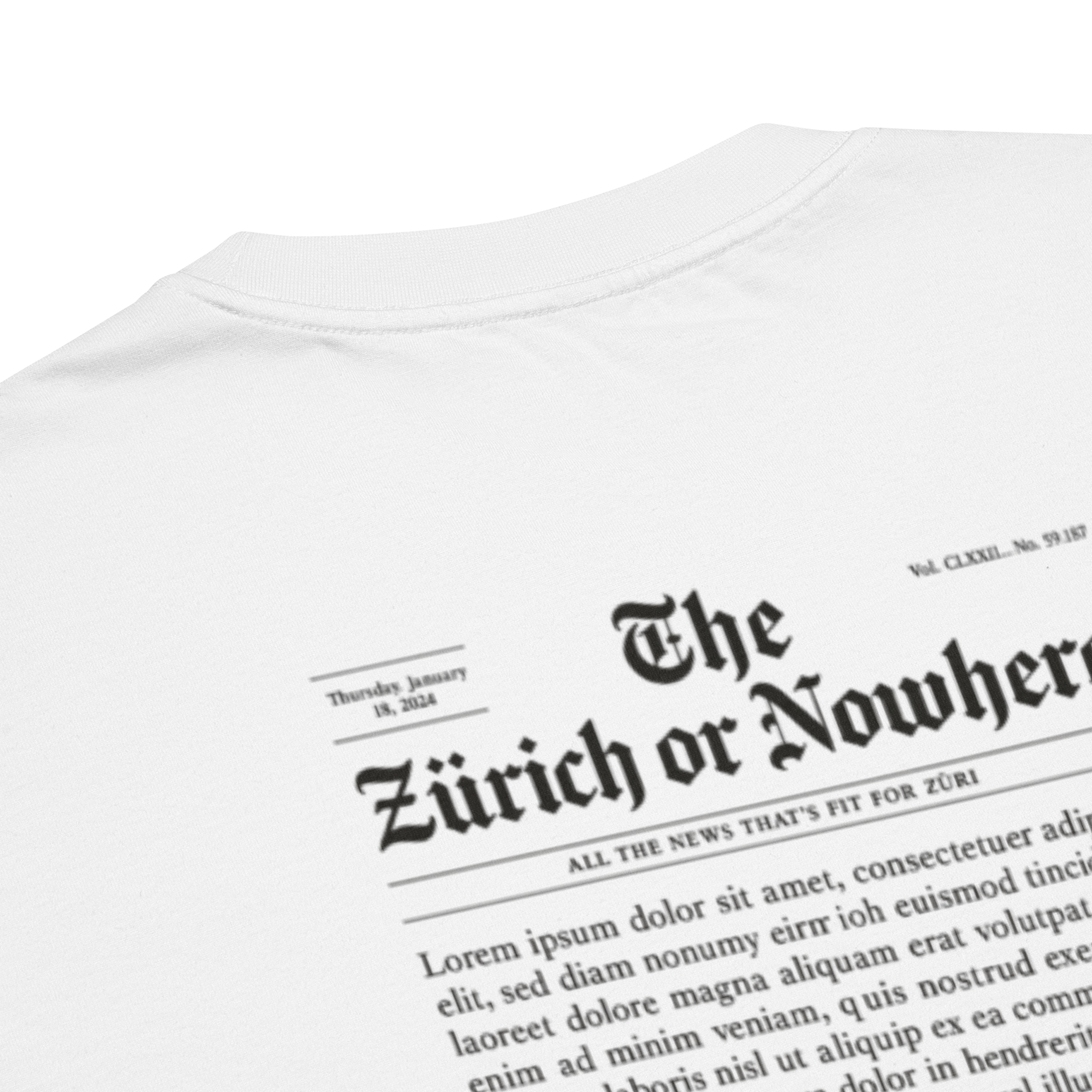 Zürich or Nowhere – Newspaper Edition Tee